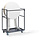 Veba Trolley voor Statafels - klein | Hammerite Silver | 95x63x120(H)cm | T90110