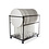 Trolley voor 6 - 15 statafels  | Hammerite Silver | 4 wielen  waaronder 2 zwenkwielen met rem