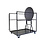 Trolley voor 6 - 15 statafels  | Hammerite Silver | 4 wielen  waaronder 2 zwenkwielen met rem