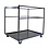 Trolley voor 6 - 15 statafels  | Hammerite Silver | 4 wielen  waaronder 2 zwenkwielen met rem