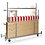 Veba Trolley voor marktkramen - gemaakt van gegalvaniseerd staal - voor 5 stuks | Hammerite | 241.5x72x198(H)cm | T91500