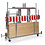 Veba Trolley voor marktkramen - gemaakt van gegalvaniseerd staal - voor 5 stuks | Hammerite | 241.5x72x198(H)cm | T91500