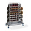 Veba Trolley Elegance - voor 16 afzetpalen en koorden | Hammerite Silver | 129x76x180(H)cm | T91000