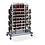 Veba Trolley Elegance - voor 16 afzetpalen en koorden | Hammerite Silver | 129x76x180(H)cm | T91000