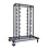 Veba Trolley Elegance - voor 16 afzetpalen en koorden | Hammerite Silver | 129x76x180(H)cm | T91000