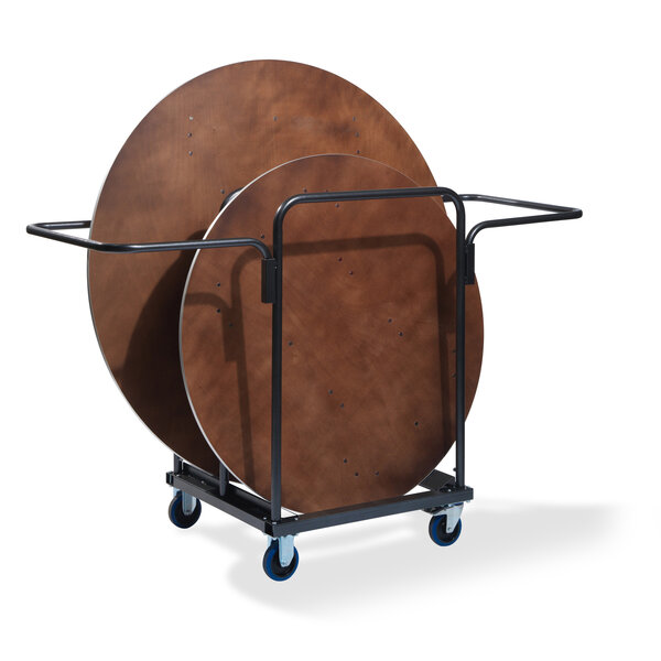 Veba Trolley voor 8 ronde klaptafels | Hammerite Silver | 80x75x124(H)cm | T90500