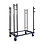 Veba Trolley voor rechthoekige klaptafels - verstelbaar | Hammerite Silver | 126-208x84-100x168(H)cm | T90700