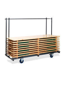 Veba Trolley Biersets - regular - voor 10 stuks | Hammerite Silver | 230x59-89x170(H)cm | T90800