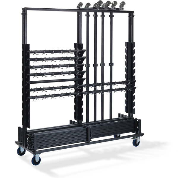 Veba Trolley voor 10 complete garderobe rekken - groot | Hammerite Silver | 186x60.5x201(H)cm | T91800