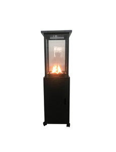 Veba Zarco - Verrijdbare terrasheater | Zwart | 45x156x45(H)cm | 161511