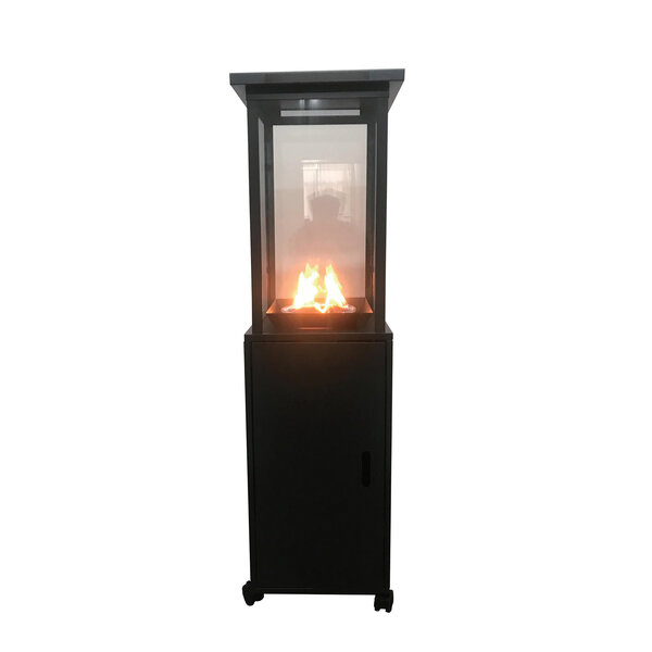 Veba Zarco - Verrijdbare terrasheater | Zwart | 45x156x45(H)cm | 161511