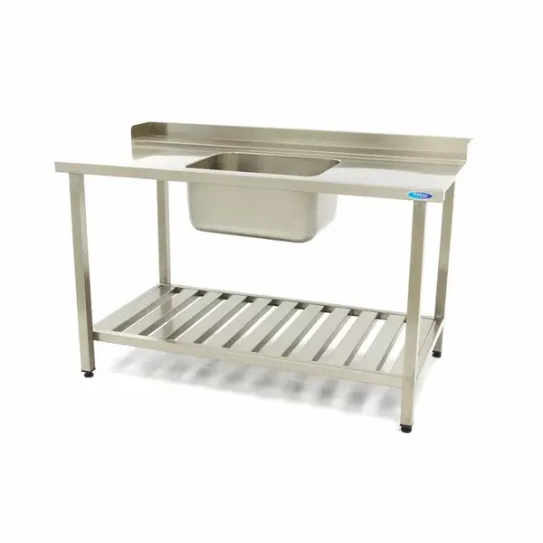 Maxima Maxima Spoeltafel met wasbak en onderschap voor vaatwasser rechts | L140 x D75 cm.