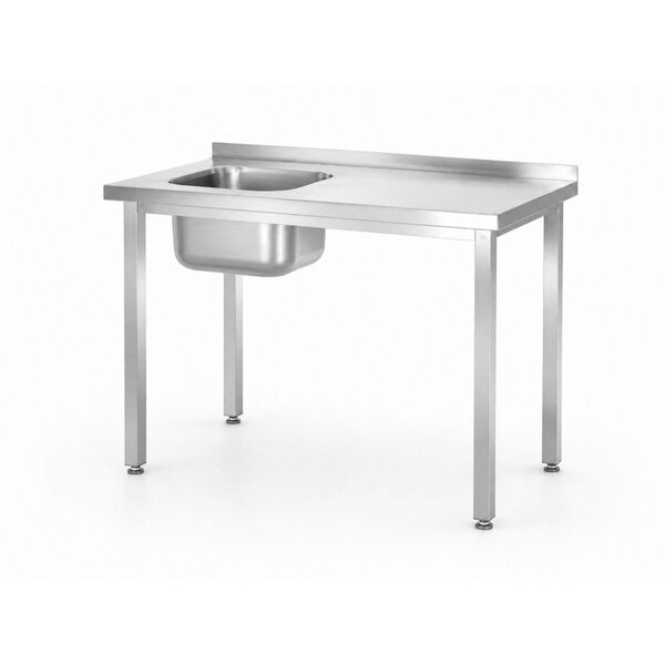 Hendi Spoeltafel | met bouten | HENDI | Kitchen Line | Spoelbak aan de linkerkant | 1000x600x(H)850mm