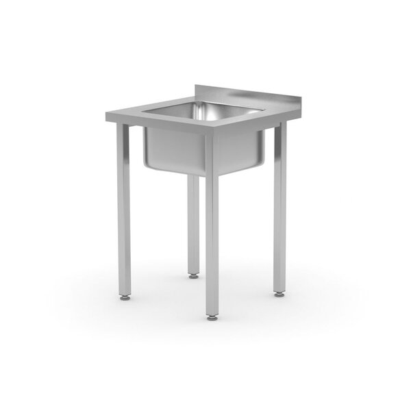 Hendi Spoeltafel | met bouten | HENDI | Kitchen Line | Spoelbak in het midden | 600x600x(H)850mm