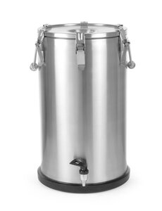Hendi Geïsoleerde draagbare container – met kraan | HENDI | Profi Line | 35L | Zilver | ⌀330x(H)570mm