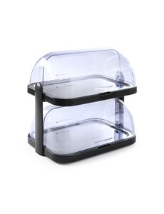 Hendi Koeldisplay met rolltop | dubbel | HENDI | Donkergrijs | 440x320x(H)440mm