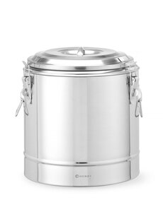 Hendi Geïsoleerde draagbare container | HENDI | Kitchen Line | 19L | Zilver | ⌀350x(H)400mm