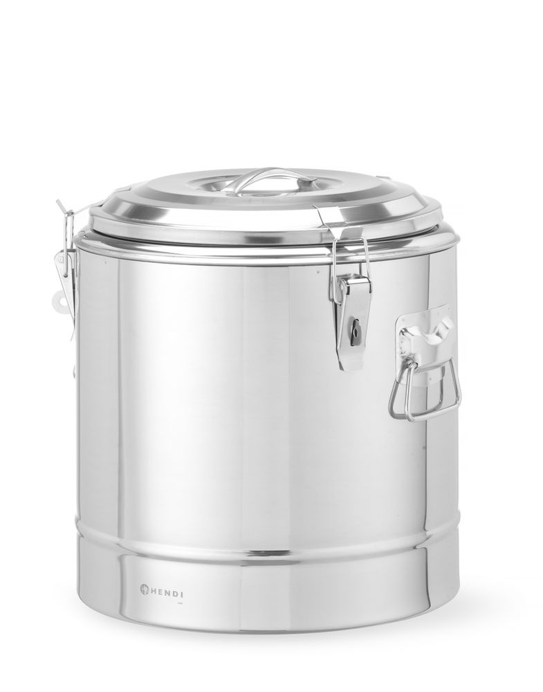 Hendi Geïsoleerde draagbare container | HENDI | Kitchen Line | 19L | Zilver | ⌀350x(H)400mm, foto 2 van 5