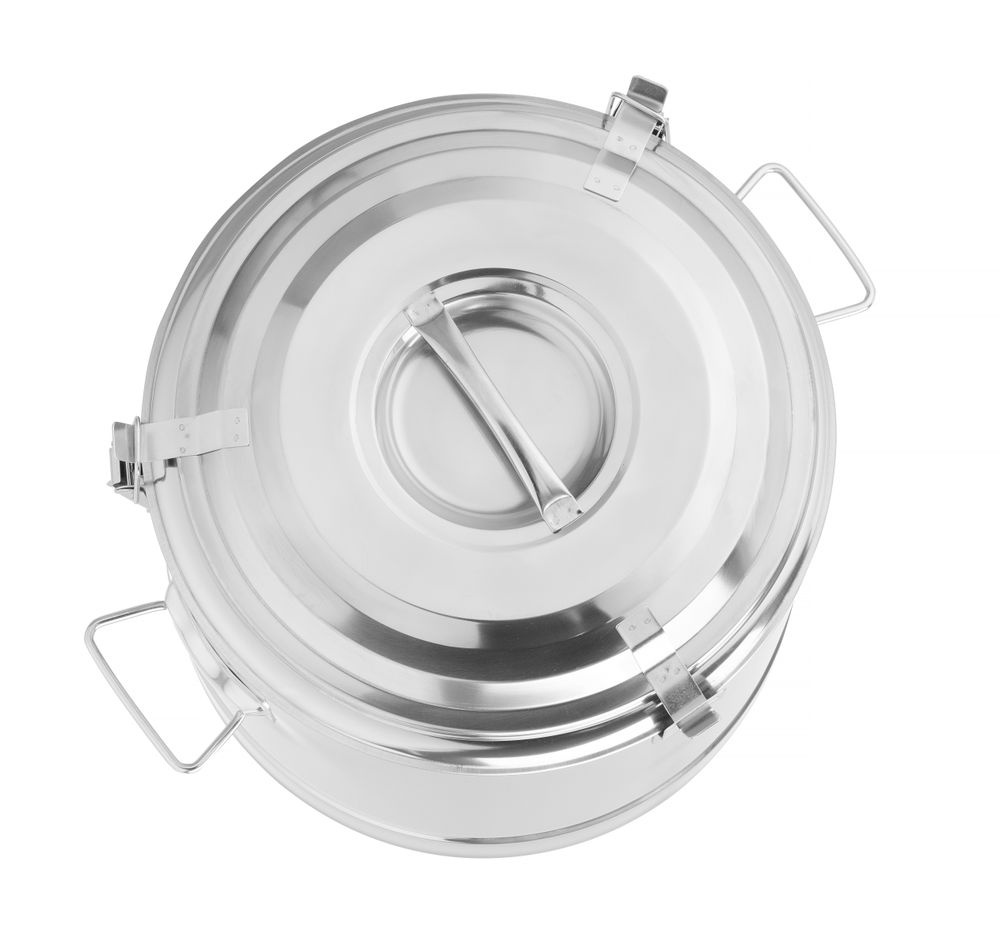 Hendi Geïsoleerde draagbare container | HENDI | Kitchen Line | 19L | Zilver | ⌀350x(H)400mm, foto 3 van 5