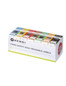 Hendi Set voedselveiligheidsstickers | multifunctioneel | eenvoudig verwijderbaar | met een dispenser | HENDI | 240x80x(H)100mm