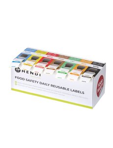 Hendi Set voedselveiligheidsstickers | multifunctioneel | eenvoudig verwijderbaar | met een dispenser | HENDI | 240x80x(H)100mm