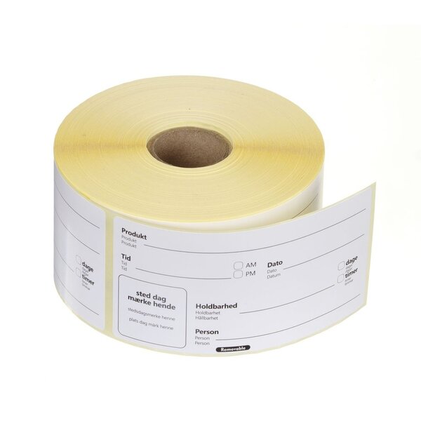 Hendi Houdbaarheidsstickers | multifunctioneel | eenvoudig te verwijderen | HENDI | Wit | 500 st. | 100x50mm