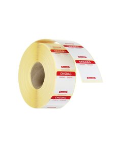 Hendi Voedselveiligheidsstickers | multifunctioneel | eenvoudig verwijderbaar | HENDI | Woensdag | Rood | 1000 st. | 25x25mm