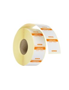 Hendi Voedselveiligheidsstickers | multifunctioneel | eenvoudig verwijderbaar | HENDI | Zaterdag | Oranje | 1000 st. | 25x25mm