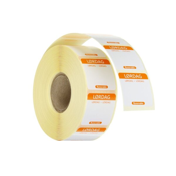 Hendi Voedselveiligheidsstickers | multifunctioneel | eenvoudig verwijderbaar | HENDI | Zaterdag | Oranje | 1000 st. | 25x25mm
