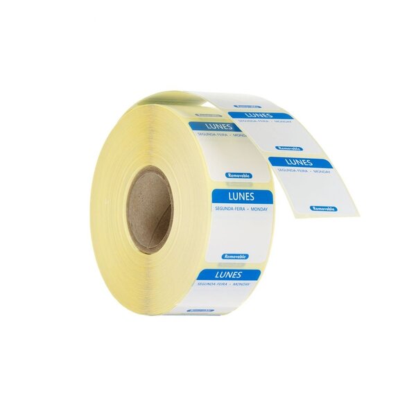 Hendi Voedselveiligheidsstickers | multifunctioneel | eenvoudig verwijderbaar | HENDI | Maandag | Blauw | 1000 st. | 25x25x(H)mm