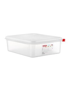 Araven Voedseldoos met deksel 6,5 liter | GN1/2 - 100 mm. diep | 4 stuks