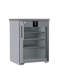 Liebherr Koelkast met glazen deur tafelmodel RVS 127 liter |  600x648xH850mm.