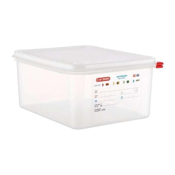 Araven Araven Voedseldoos met deksel 12.5 liter | GN1/2 - 200mm | 4 stuks
