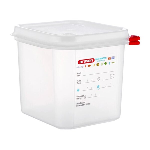 Araven Araven Voedseldoos met deksel 2.6 liter | GN1/6 - 150mm | 4 stuks