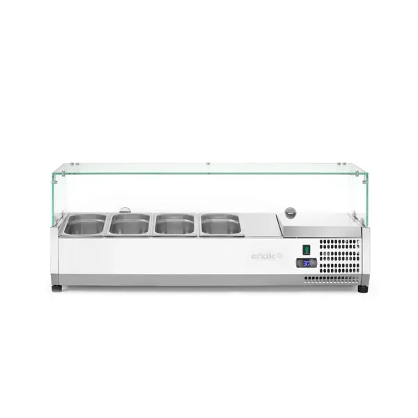 Hendi/Arktic Hendi Opzetkoelvitrine met 4x 1/3 GN | 1205x395xH430mm