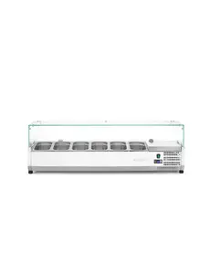 Hendi/Arktic Opzetkoelvitrine met 6x 1/3 GN | 1405x395xH430mm