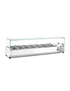 Hendi/Arktic Opzetkoelvitrine met 7x 1/3 GN | 1605x395xH430mm