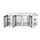 Hendi/Arktic hendi Vrieswerkbank met 3 deuren 420 liter |  1795x700xH850mm