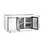Hendi/Arktic hendi Vrieswerkbank met 3 deuren 420 liter |  1795x700xH850mm