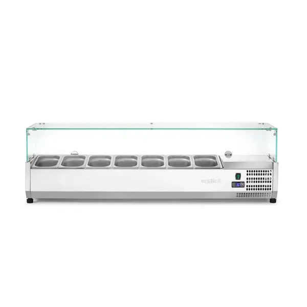 Hendi/Arktic Hendi Opzetkoelvitrine met 7x 1/4 GN | 1505x335xH430mm