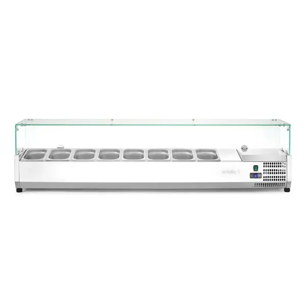 Hendi/Arktic Hendi Opzetkoelvitrine met 8x 1/4 GN | 1805x335xH430mm