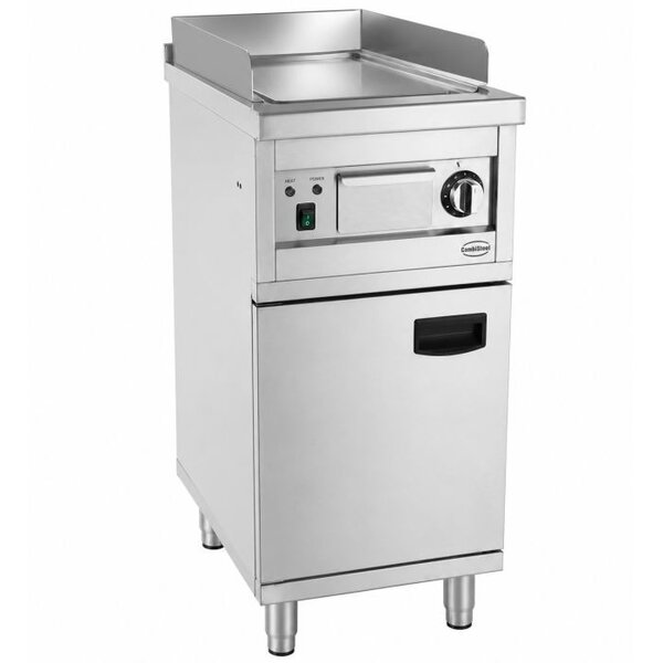 Combisteel Entry 700 Chrome elektrische bakplaat enkel | 230V / 2.7kW | Bakplaat 282x447 mm.