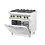 Hendi  Gasfornuis met Heteluchtoven | Kitchen Line | 4 pits | 19kW/3kW | 80x70x(H)90cm