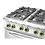 Hendi  Gasfornuis met Heteluchtoven | Kitchen Line | 4 pits | 19kW/3kW | 80x70x(H)90cm