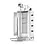 Hendi Kebabgrill gas | Profi Line Hendi | 60kg vlees | 230W | 745x735x1110(H)mm