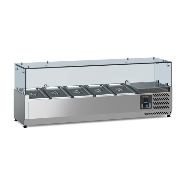 Combisteel Gekoelde Opzetvitrine 1/4 GN x5 | 1200x335x435(H)mm | 0.11kW | 7950.5115