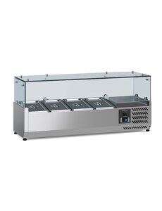 Combisteel Gekoelde Opzetvitrine 1/3 GN x4 | 1200x395x435(H)mm | 0.11kW | 7950.5125
