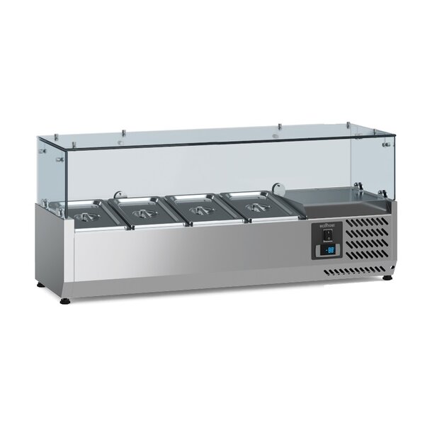 Combisteel Gekoelde Opzetvitrine 1/3 GN x4 | 1200x395x435(H)mm | 0.11kW | 7950.5125