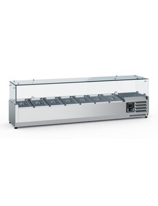 Combisteel Gekoelde Opzetvitrine 1/4 GN x7 | 1500x335x435(H)mm | 0.11kW | 7950.5118
