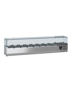 Combisteel Gekoelde Opzetvitrine 1/4 GN x8 | 1800x335x435(H)mm | 0.11kW | 7950.5121